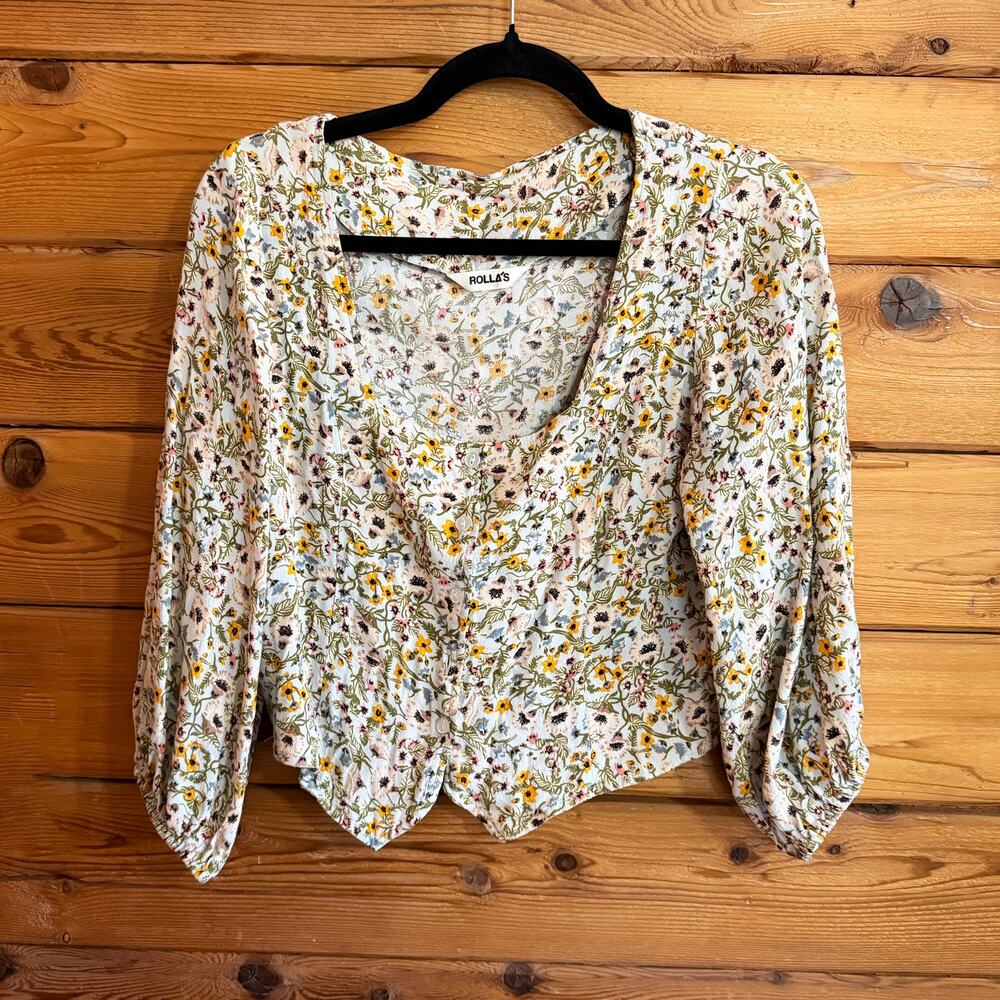 Rolla's Meadow Floral Roxanne Blouse Medium